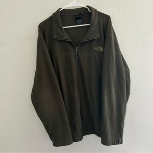The North Face Earth-tone Zip-Up Sweater / Jacket Men Size XXL Preowned